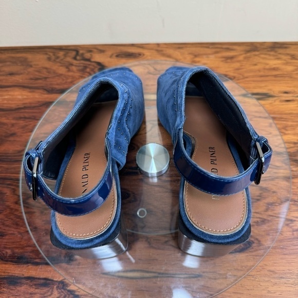 Donald Pliner Penny Open Toe Slingback Mule - navy suede - Picture 11 of 15